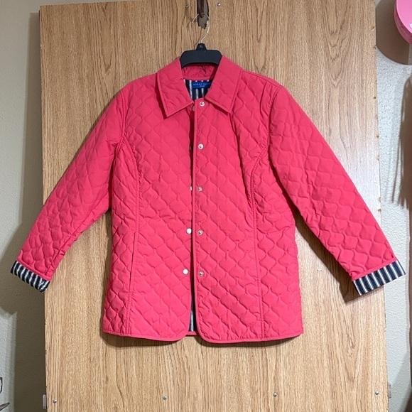 Karen Scott Jackets & Blazers - Karen Scott Coral Quilted Jacket